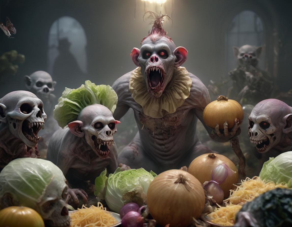 Zombie Hybrid Creatures in Day of the Dead Horror