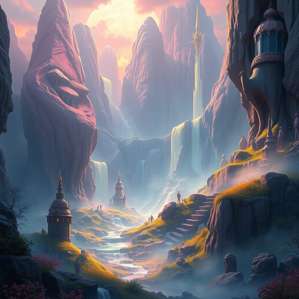 Ethereal Fantasy Realm in 8K Matte Painting