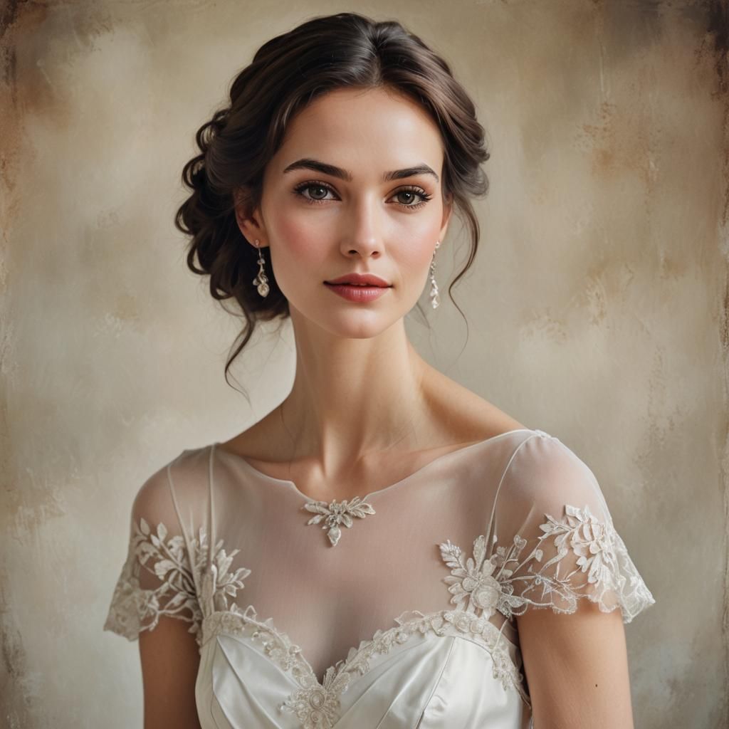 Elegant Portrait of a Beautiful English Woman