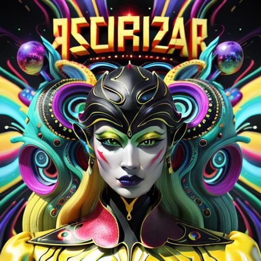 Vibrant Surrealist Composition in 3D