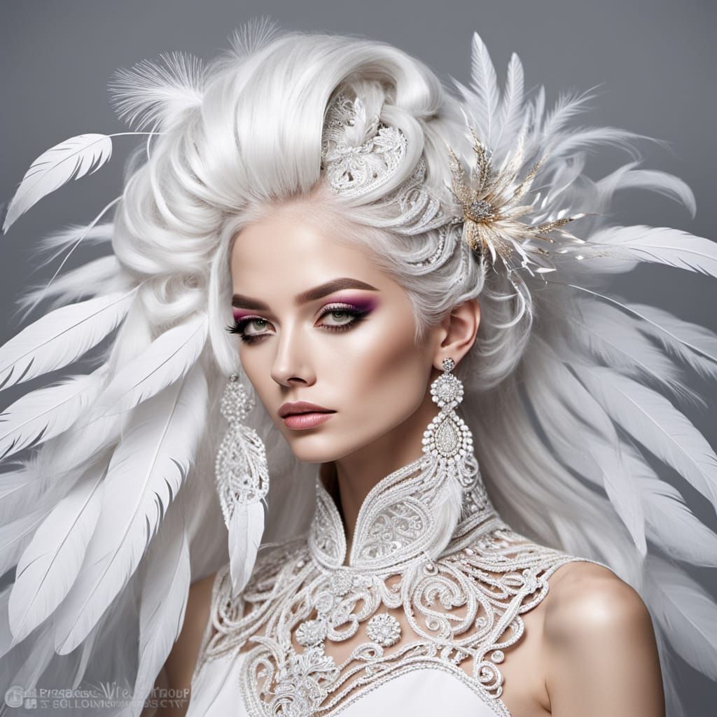 Spectacular Hairstyle with Filigree and Ethnic Elements