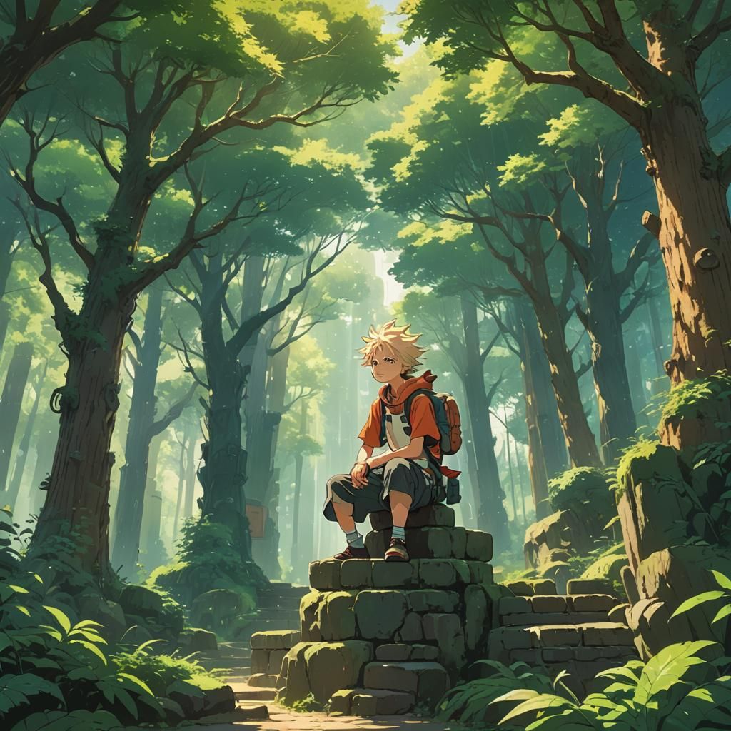 Bakugo in Studio Ghibli Anime Style