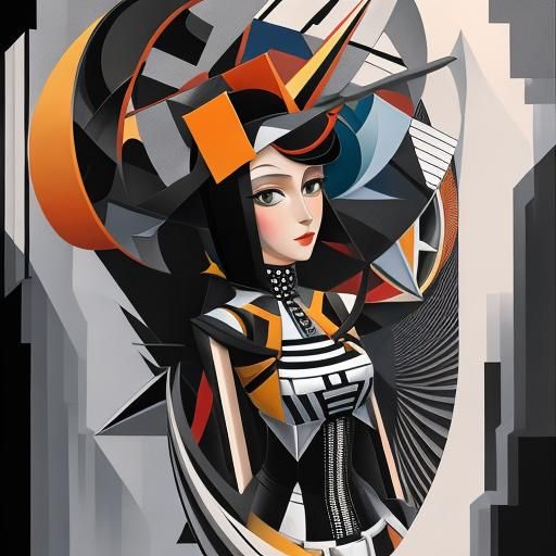 Abstract Cubism Euclidean Composition