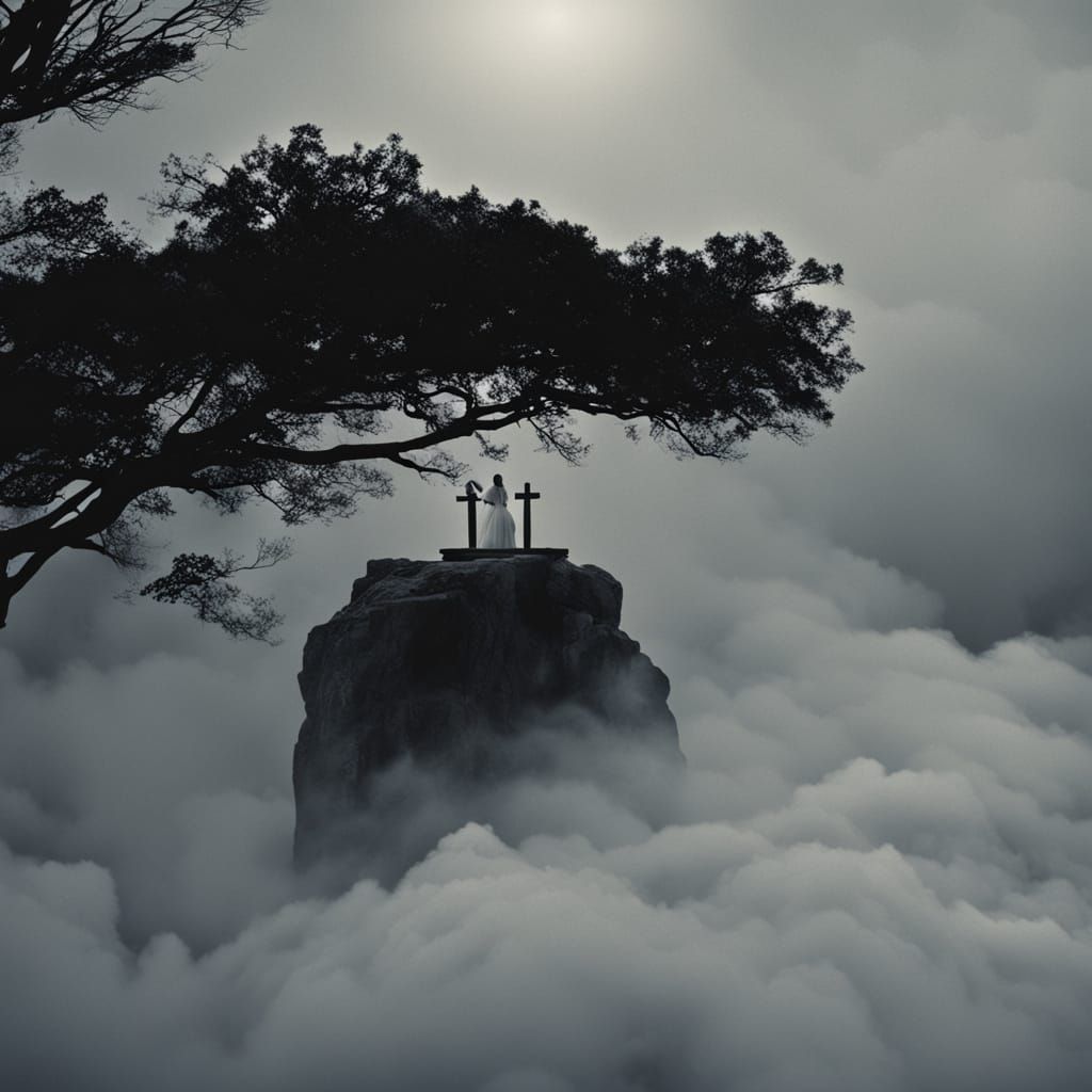 Hyperrealistic Angel Observes Humanity's Perdition