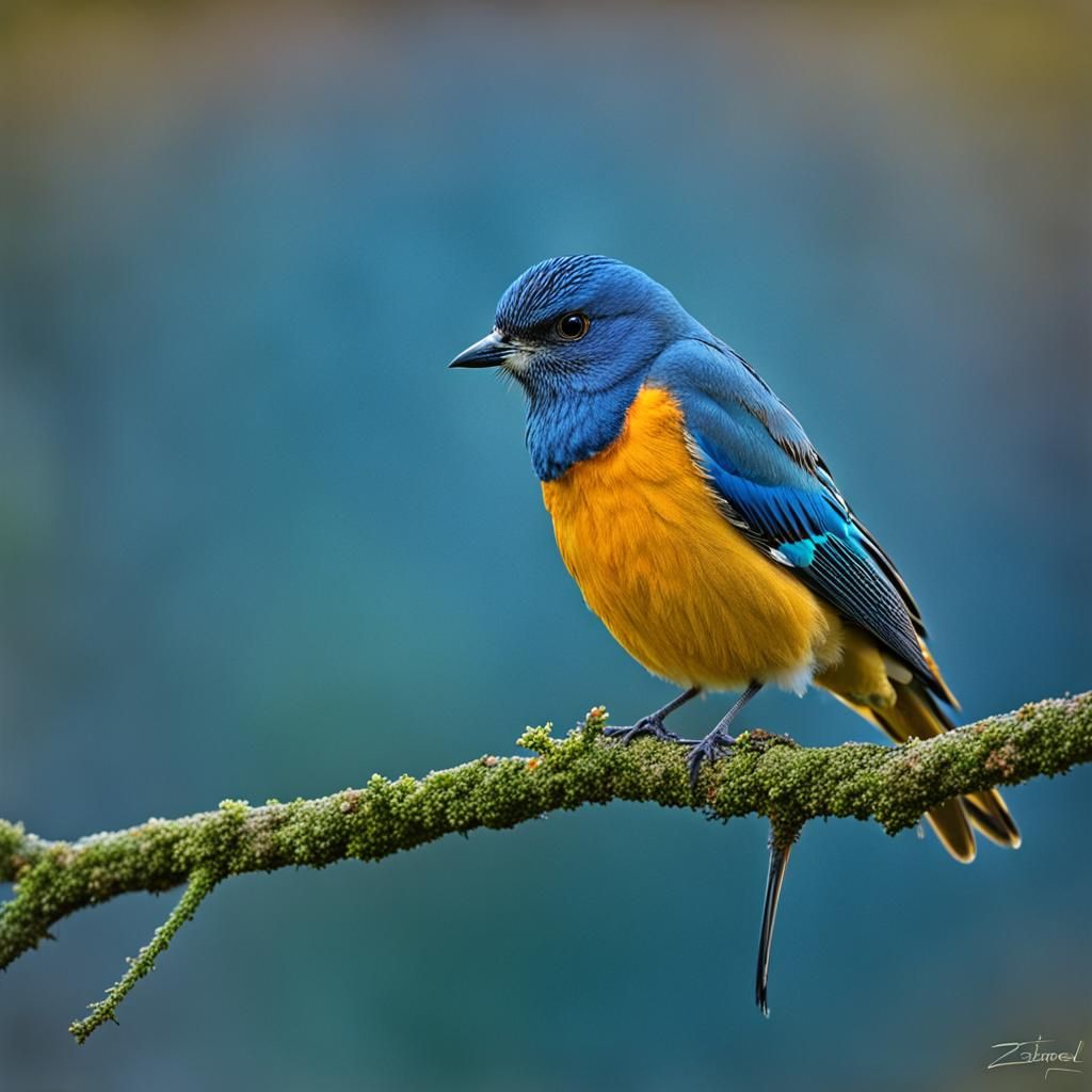 Whimsical Bird Illustration in Storybook Style