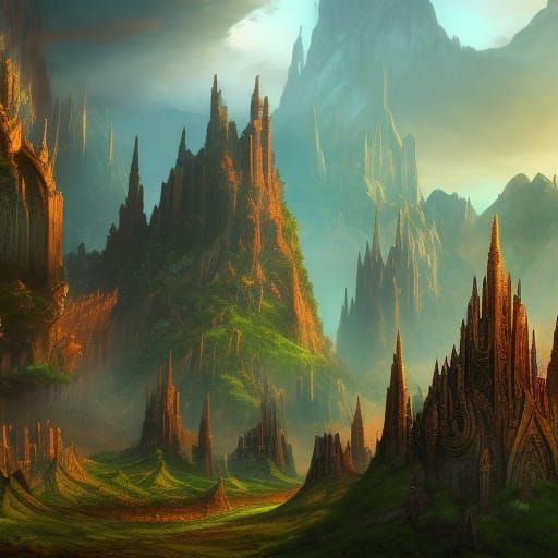 Coastal Elven City Fantasy Concept Art