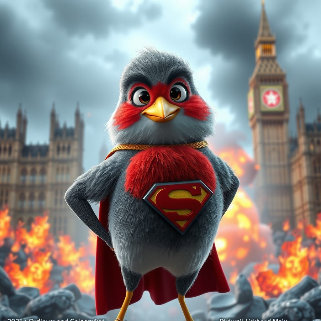 Robin Hood Heroically Blows Up Parliament: 3D Render