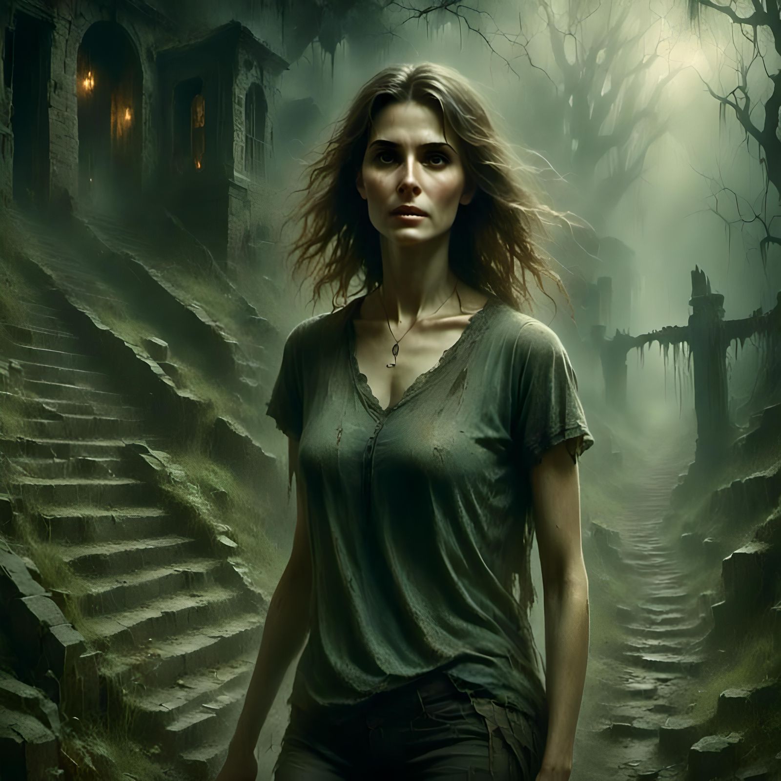 Woman in Gray T-Shirt Smiling Outdoors