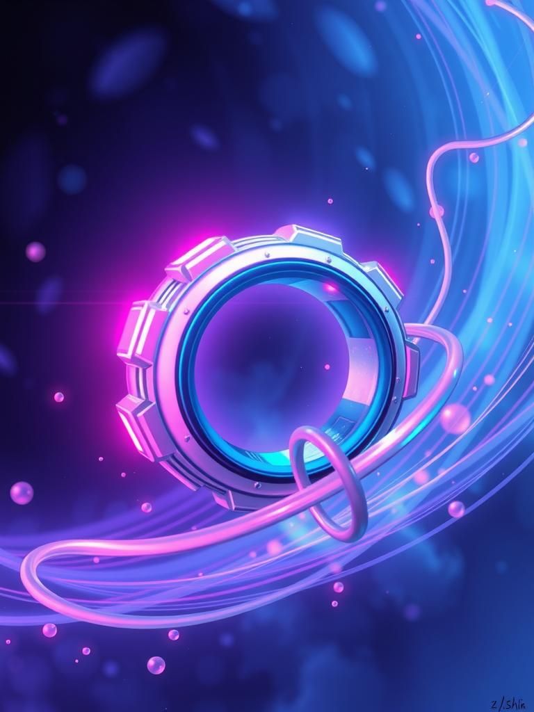 Futuristic Glow-in-the-Dark Decoder Ring in Airbrush Art