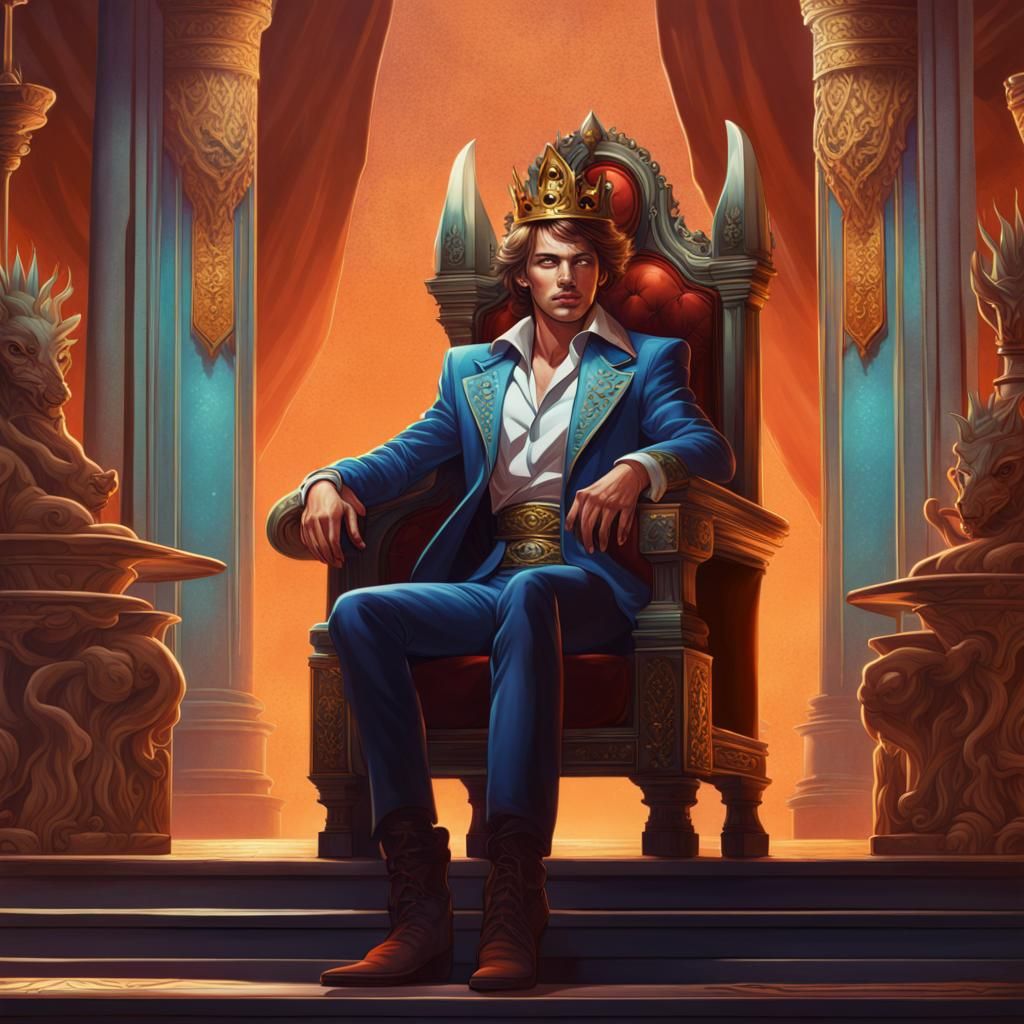 Seventies Pulp Fantasy Novel Cover with King