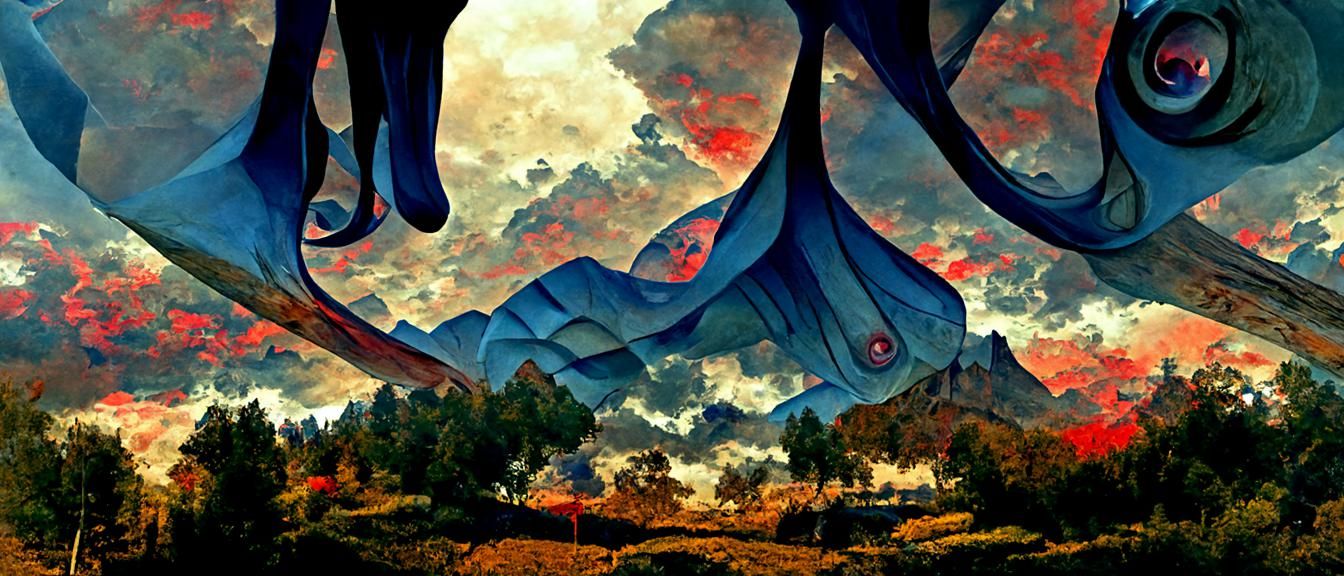 Upside Down World in Art Nouveau Style