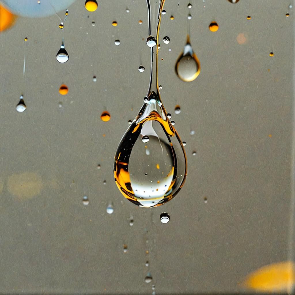 Macro Water Drop on Glass: Abstract Art in Detail