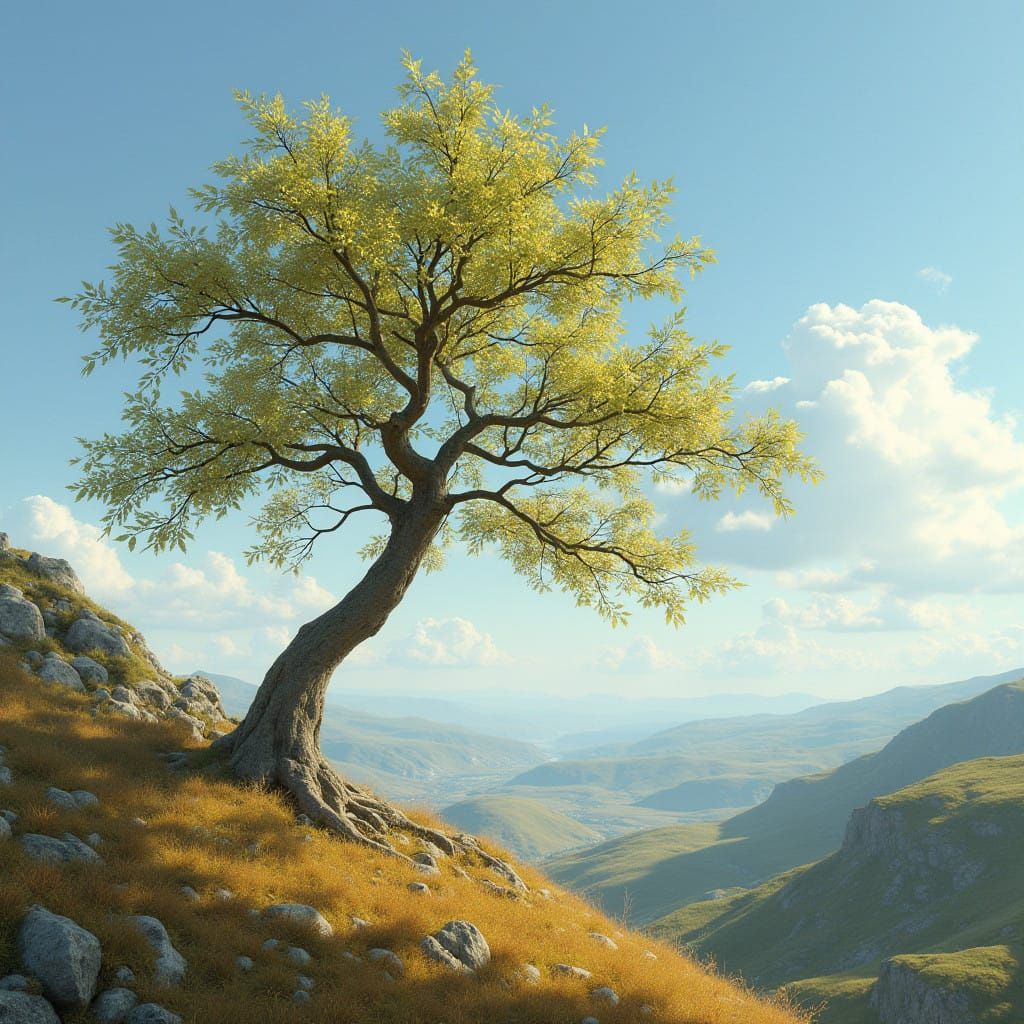 Classical Landscape with Unfolding Leaves and Rolling Hills