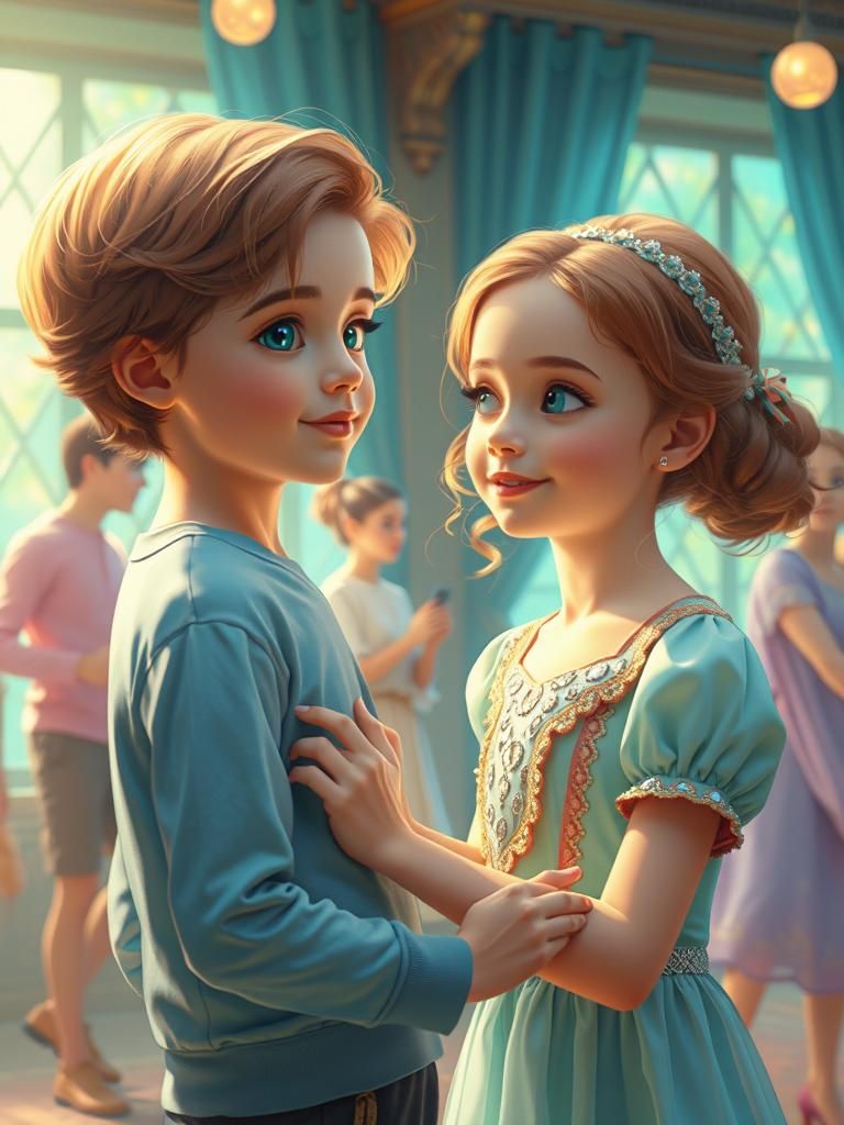 minimalistic cartoon style created by Hayao Miyazaki, Playfu...