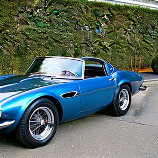 Classic Sports Car with Racing Slicks