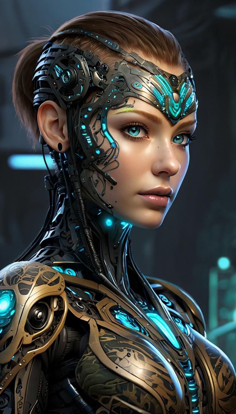 Bioluminescent Cyborg with Integrated Electronic Components