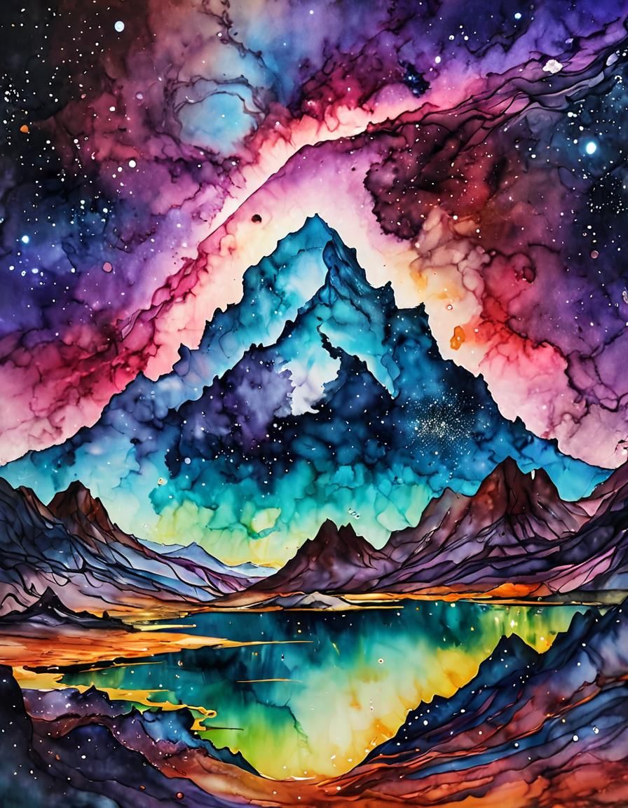 Alcohol Ink Art: Otherworldly Planetary Pantheon