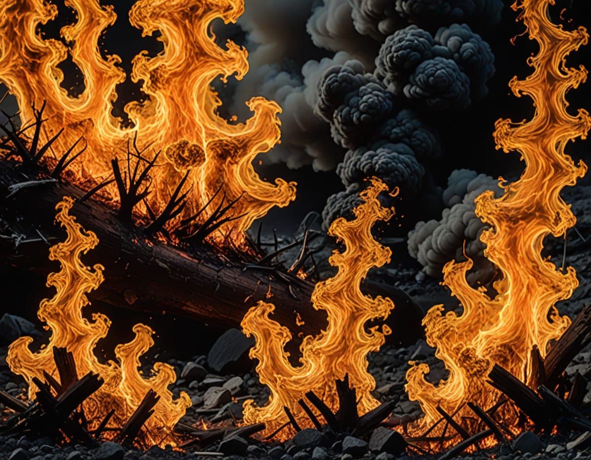 Earth Inferno: Smoldering Deserts and Fiery Woodlands in Pop...