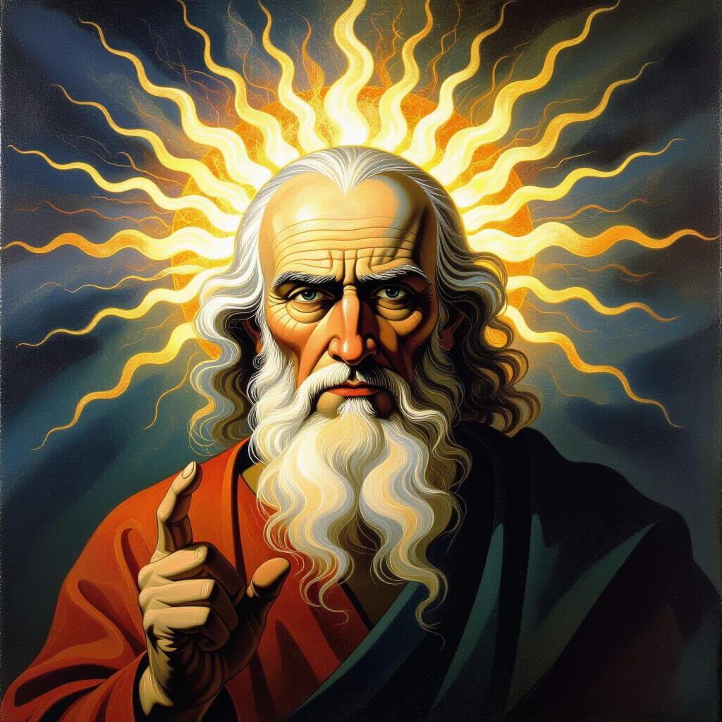 The Ancient of Days in the Style of William Blake