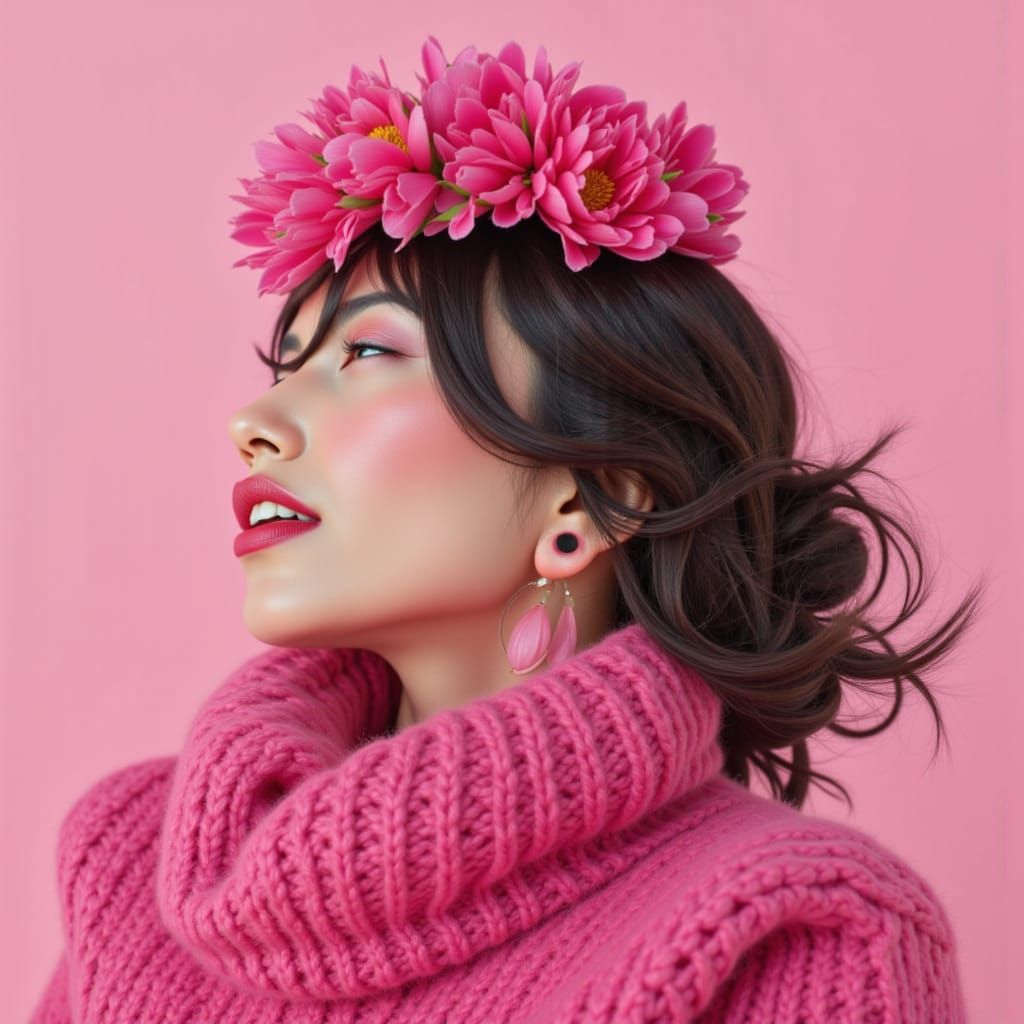 Elegant Lady in Pink