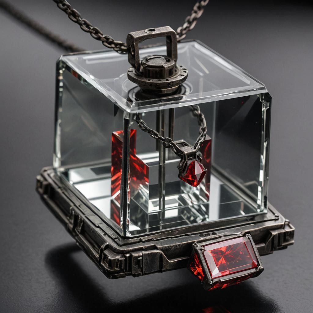 Cyberpunk Crystal Carrier with Diamond Necklace