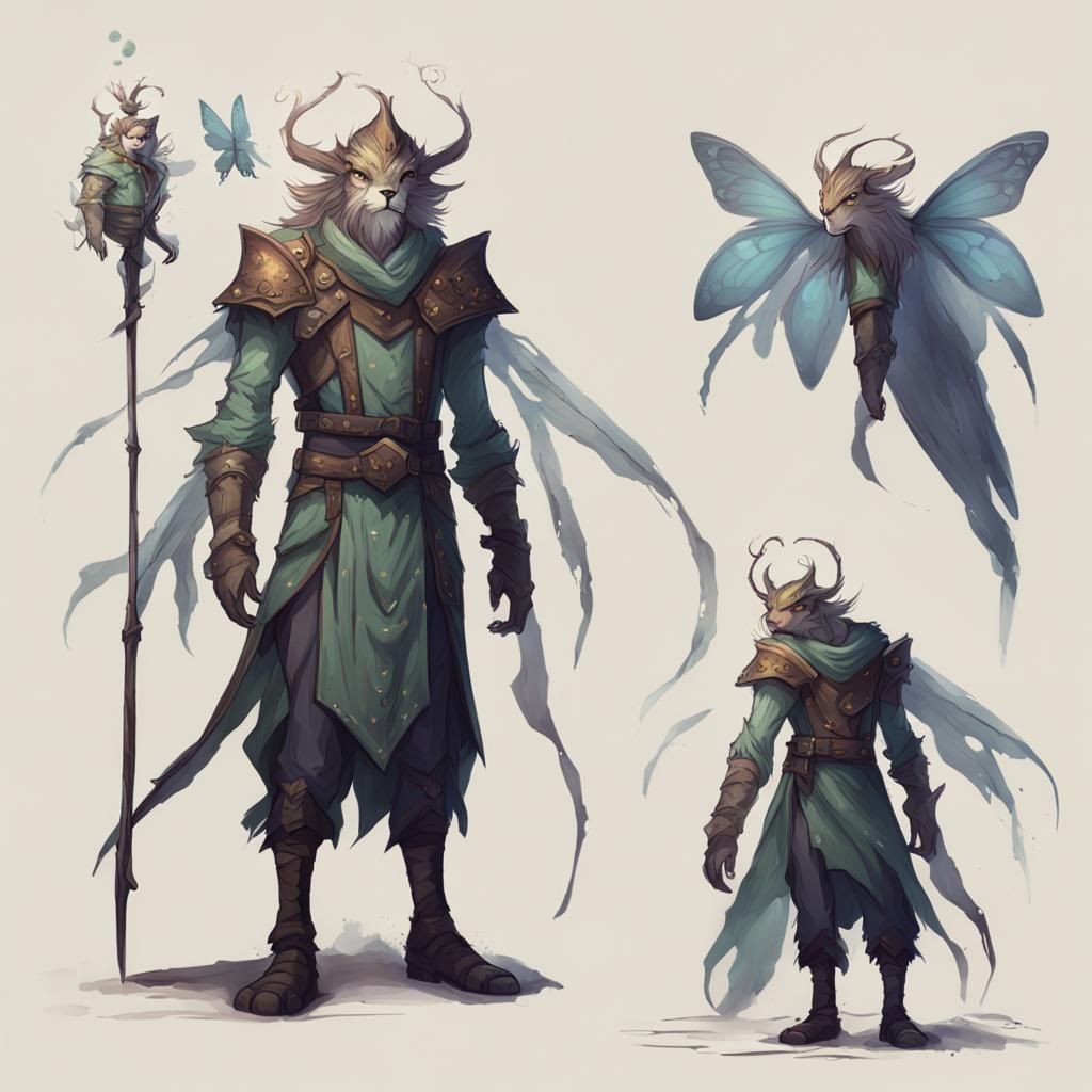 Tall Male Fairy Creature as D&D Character