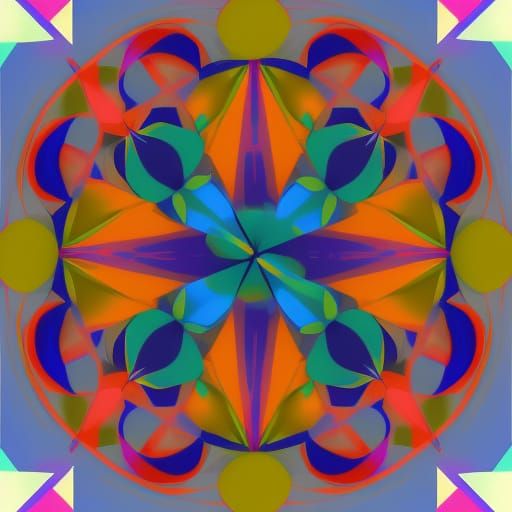 Abstract Art Birthday Celebration in Complementary Colors