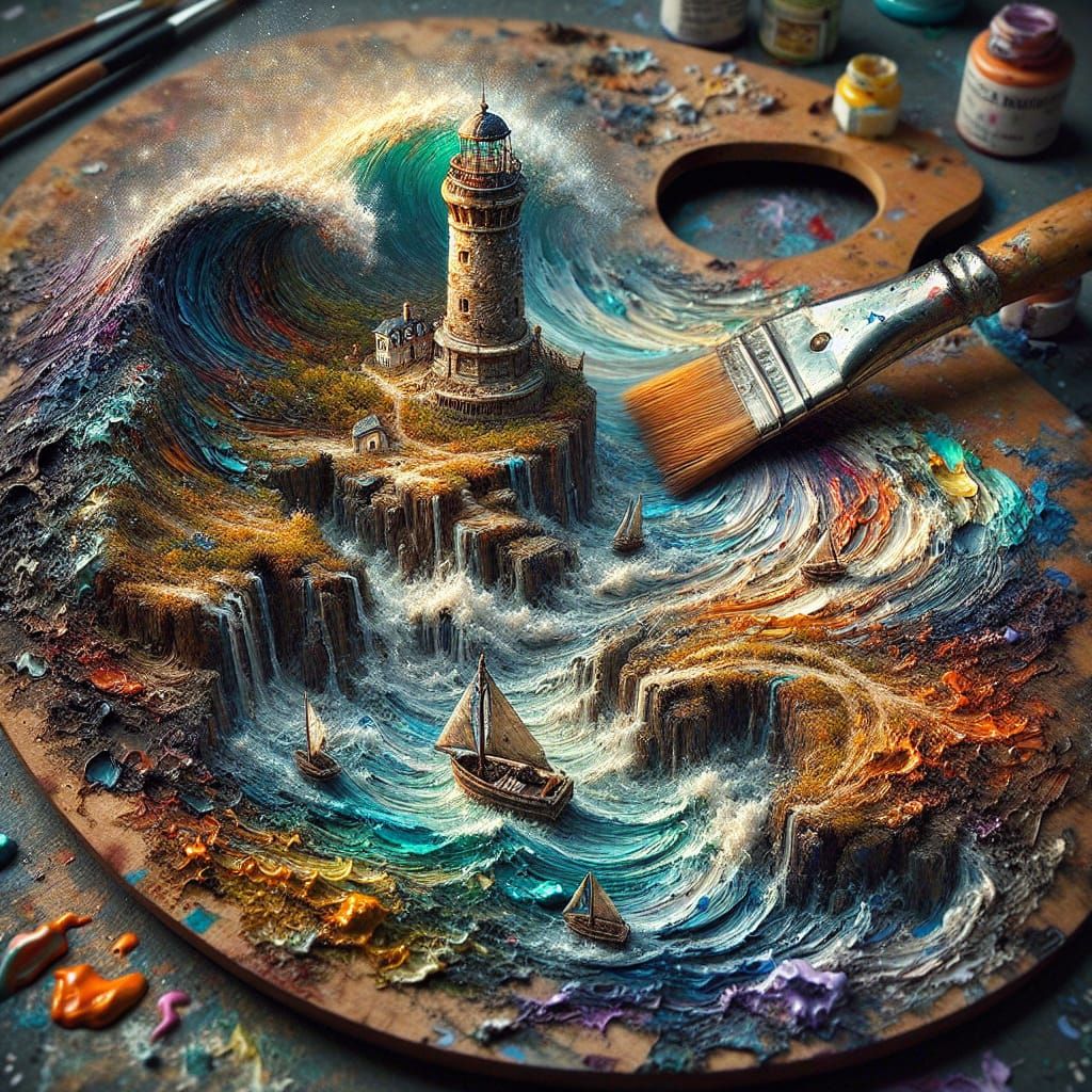 Lighthouse on pallet