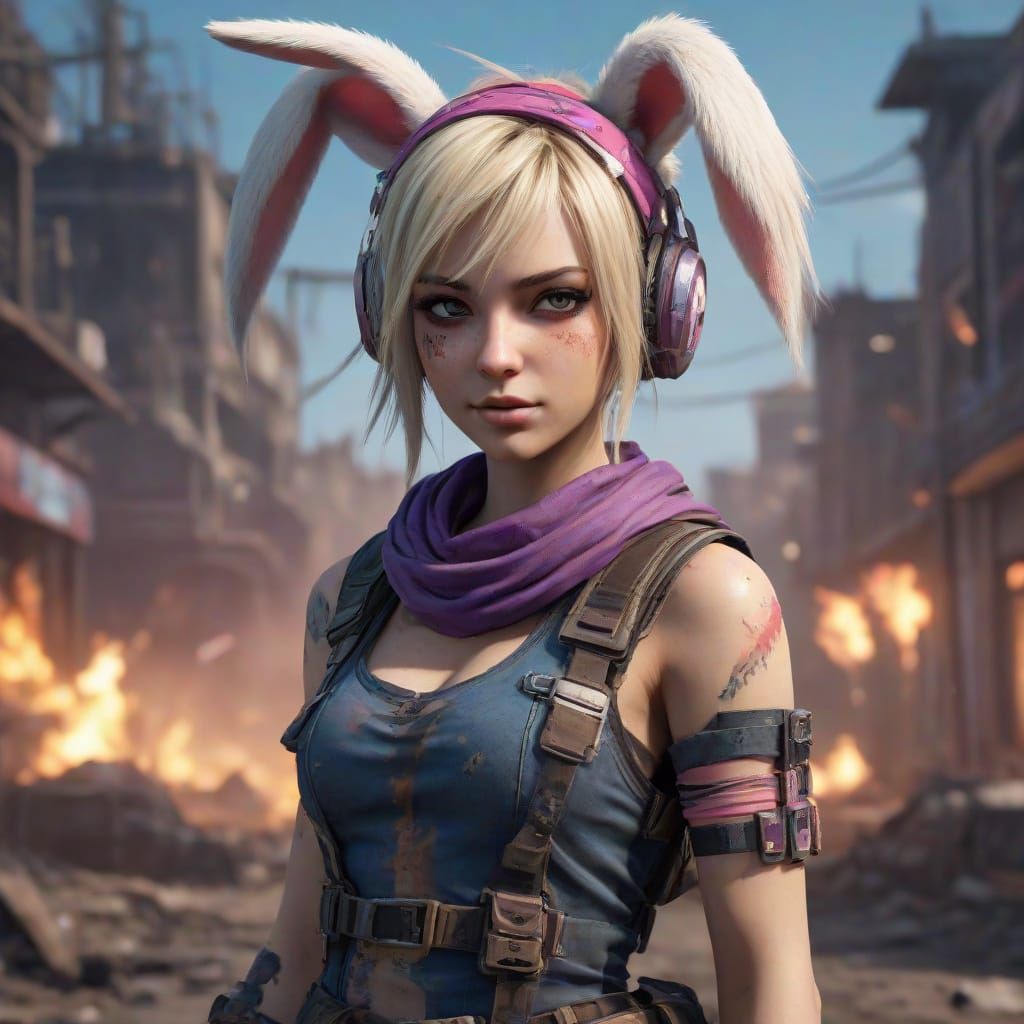 Rebel Post-Apocalyptic Teen in Distress