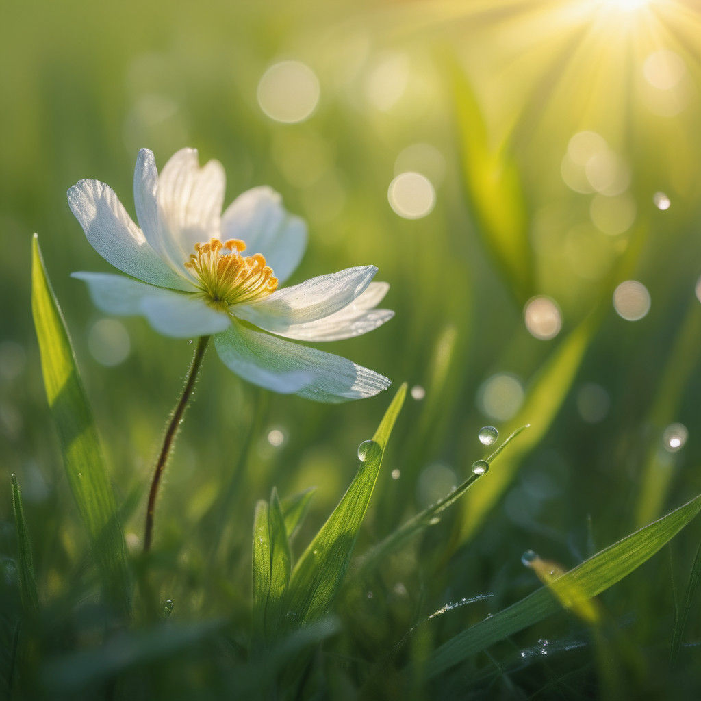 Impressionist Bloom in a Lush Meadow