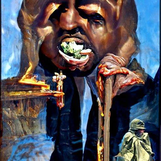 Satirical Oil Painting: The Root of All Evil