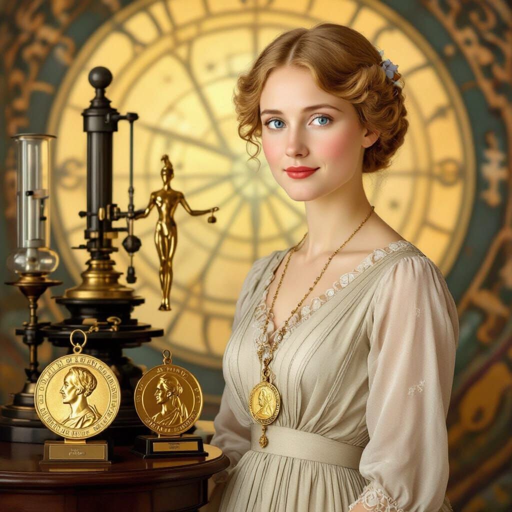 Marie Curie Art Nouveau Portrait