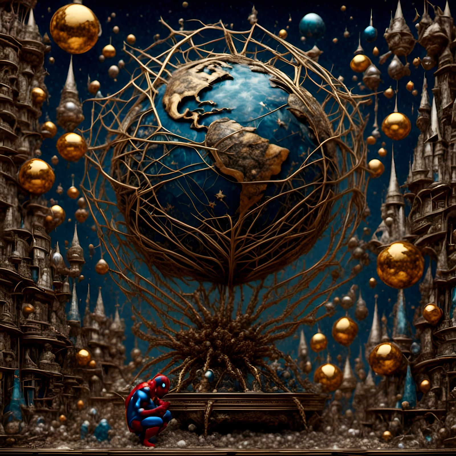 Spider-Man Delivers Christmas Presents as Comic Art