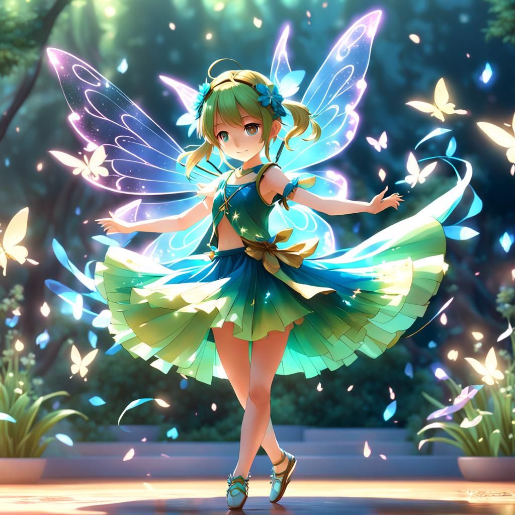 Anime Fairy Dancing in 3D