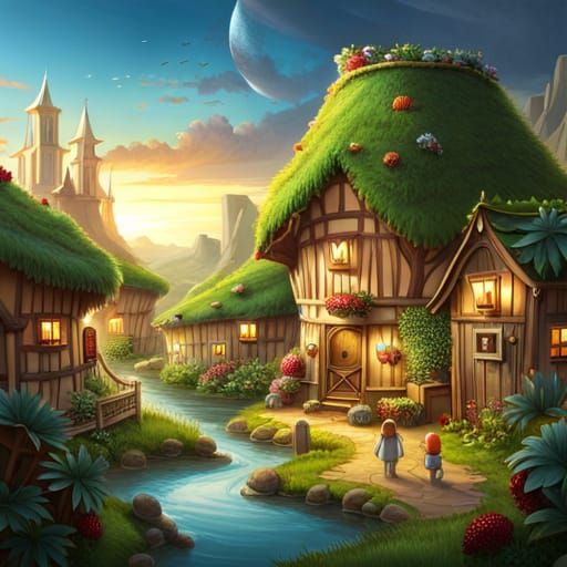 Strawberry Village of Mythical Creatures