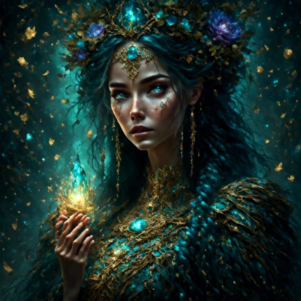 Emotional Digital Painting of a Crying Mother