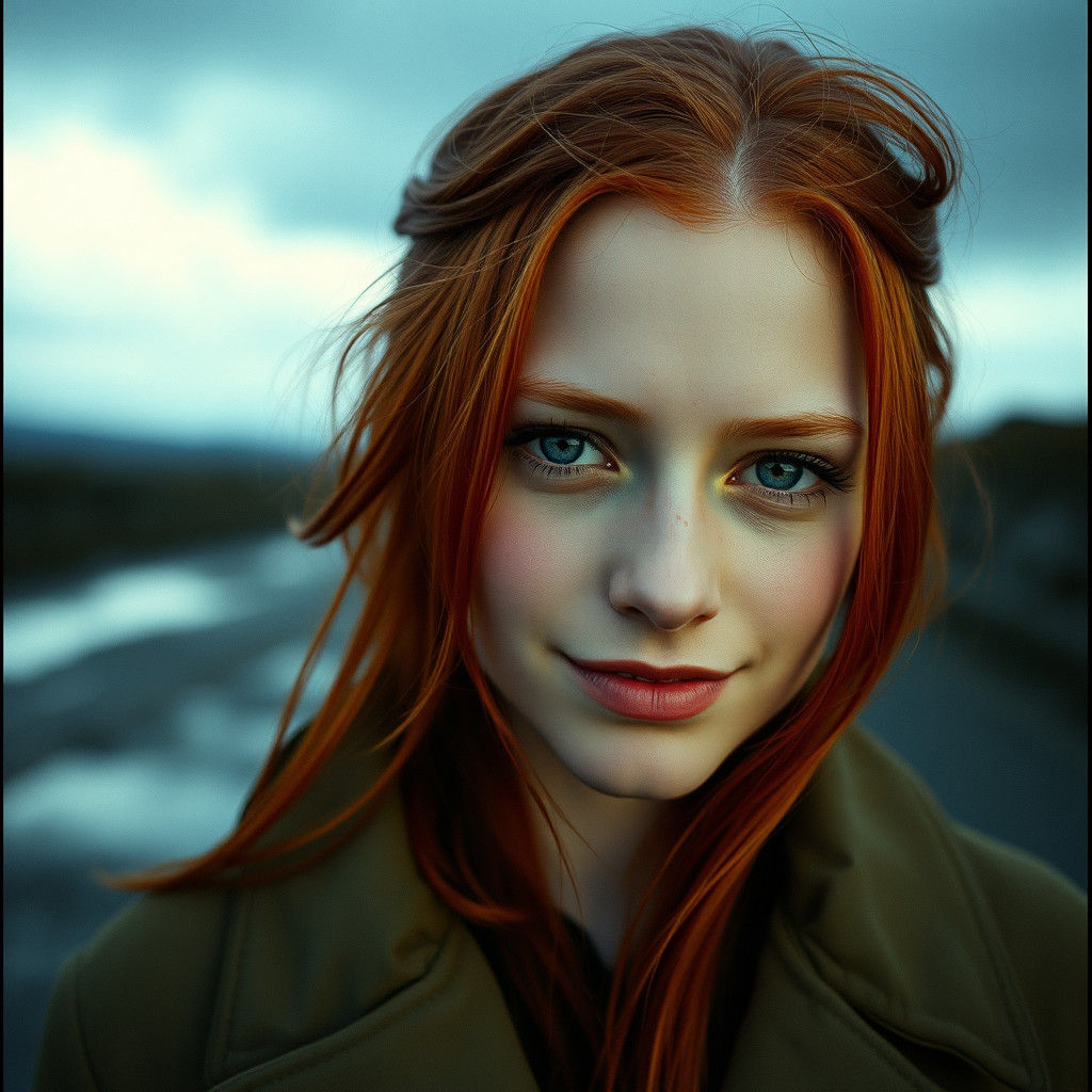 British Girl with Heterochromia: Cinematic 35mm Portrait