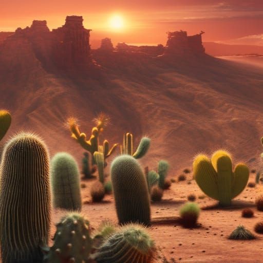 Deserted Old West Town at Sunrise, 8K Art