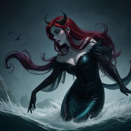 Grotesque Mermaid: A Dark Disney Photorealistic Nightmare