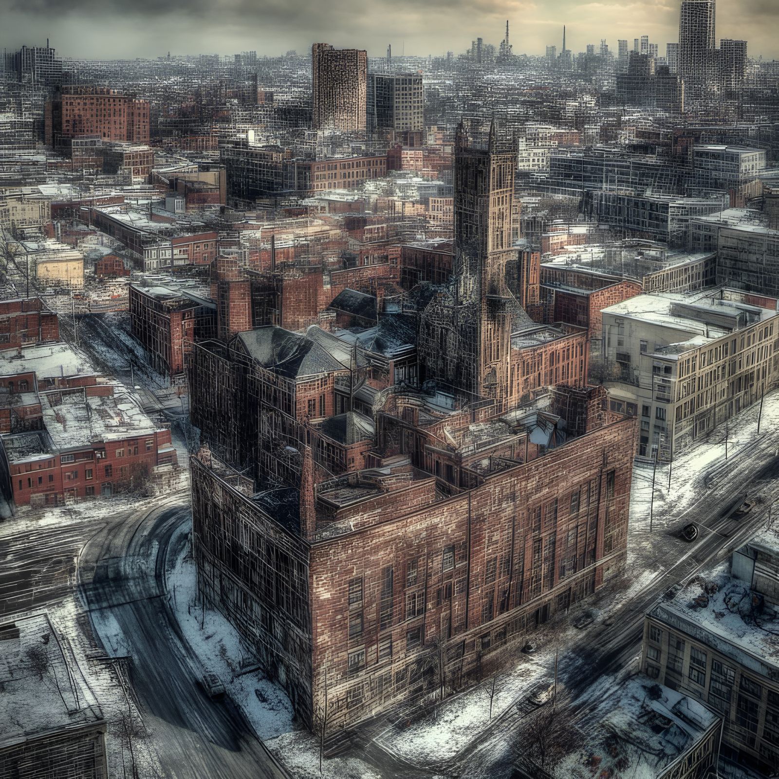 Epic Sun City in Cyberpunk Style