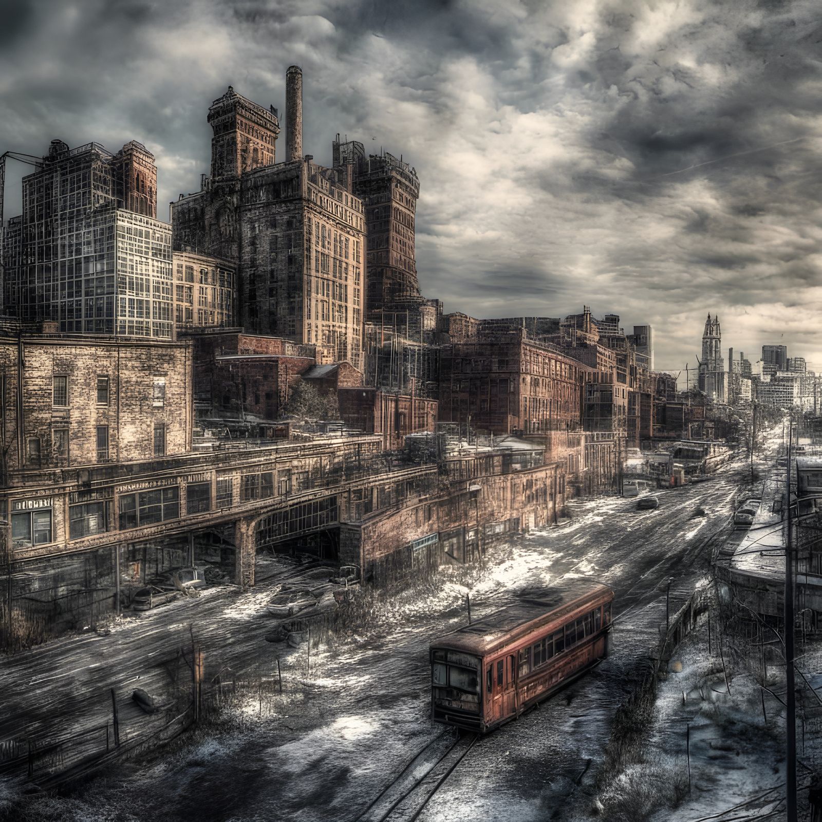 Epic Sun City in Maximalist Digital Painting