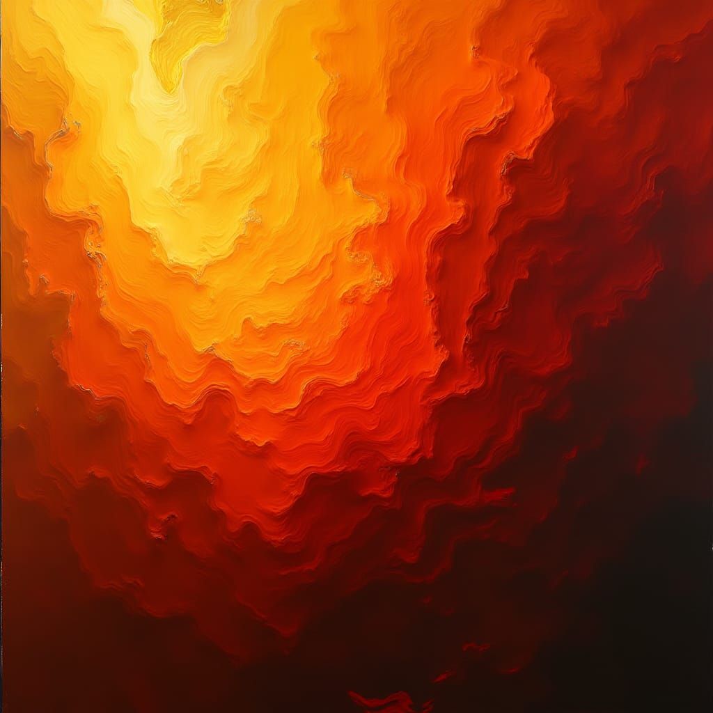 Explosion of Emotions: A Fiery Abstract Expression