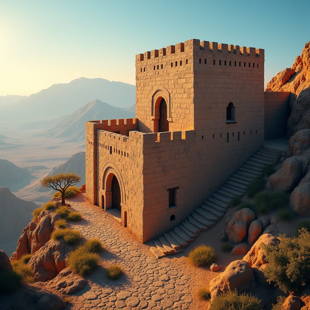 Moroccan Granary: Agadir of Amtoudi in Fantasy Style