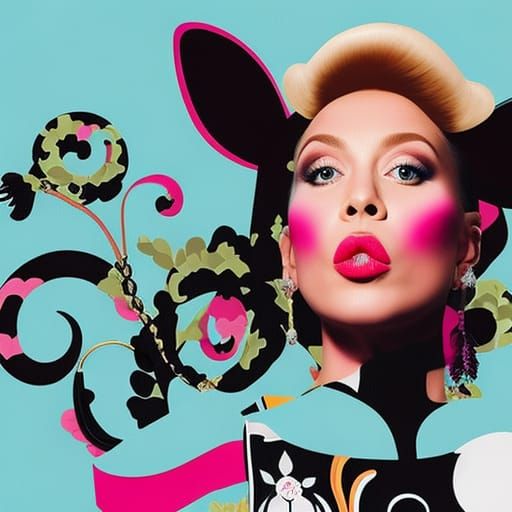 Surreal Abstract Depiction of Regina George as Cow