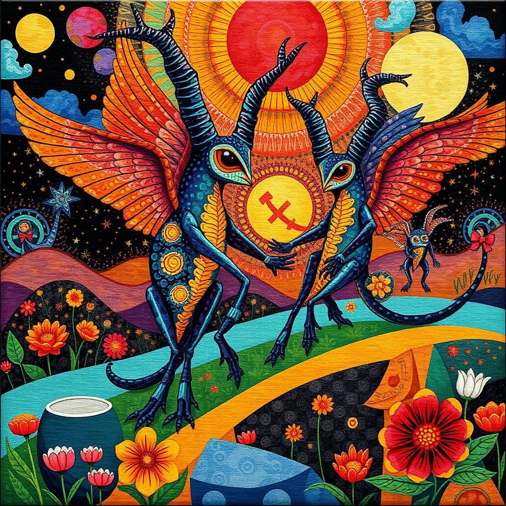 Alebrijes Guide Souls on Día de los Muertos