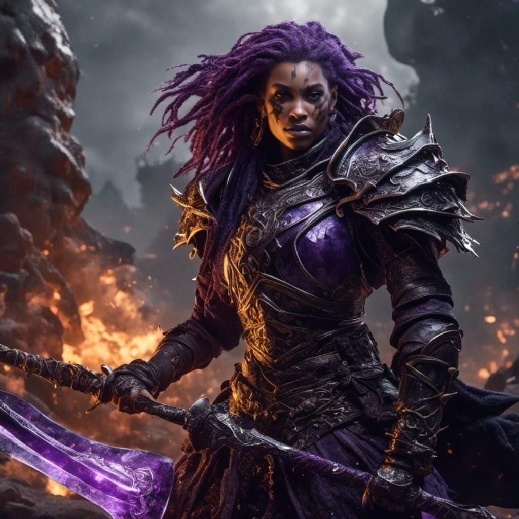 Dragonborn Warrior in Dark Fantasy Style