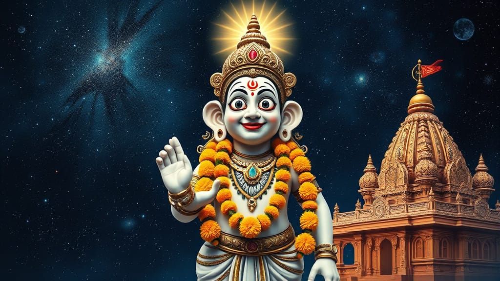 Cosmic Lord Jagannath in Traditional Attire Radiates Serenit...