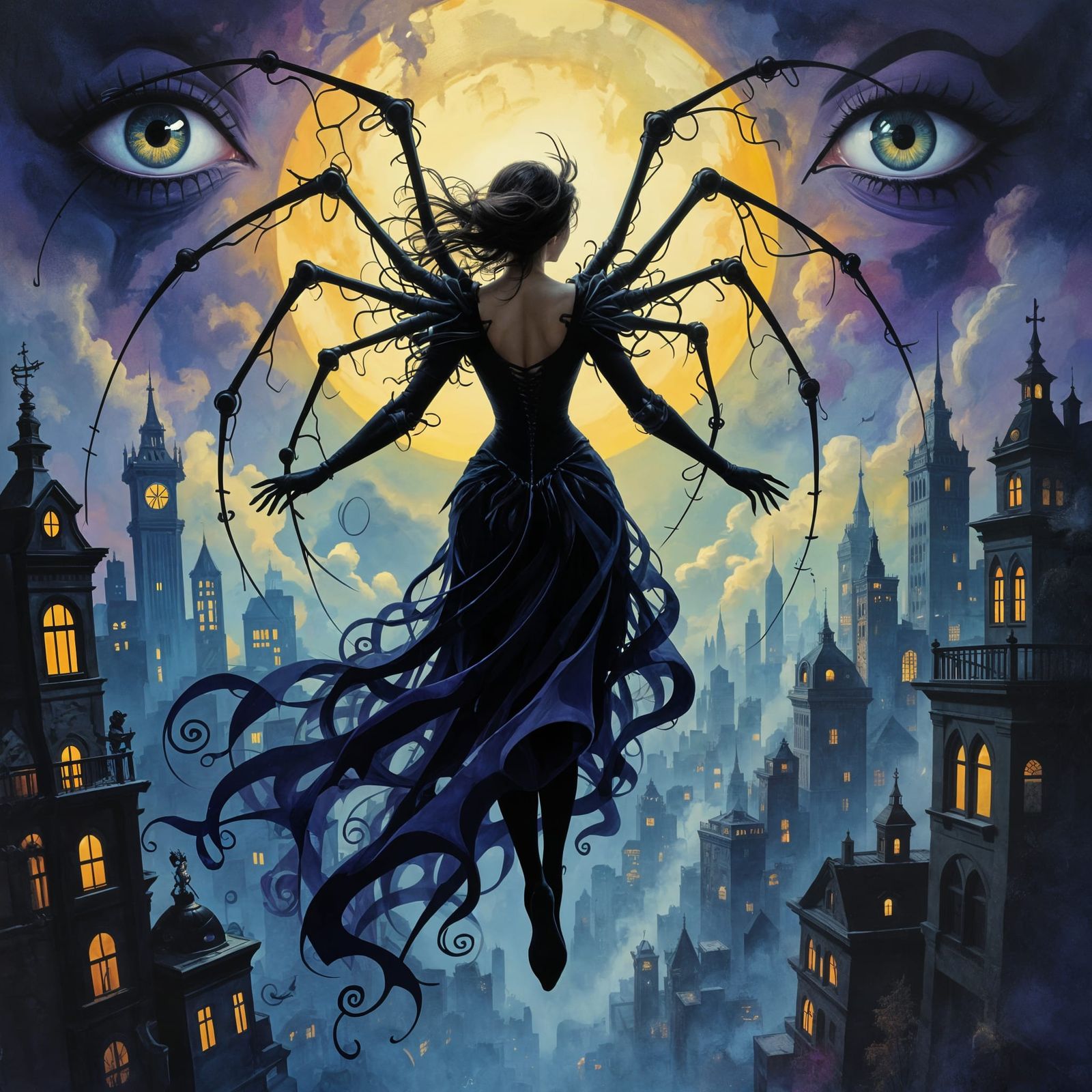 Nightmare Weaver in Surrealist Dreamscape