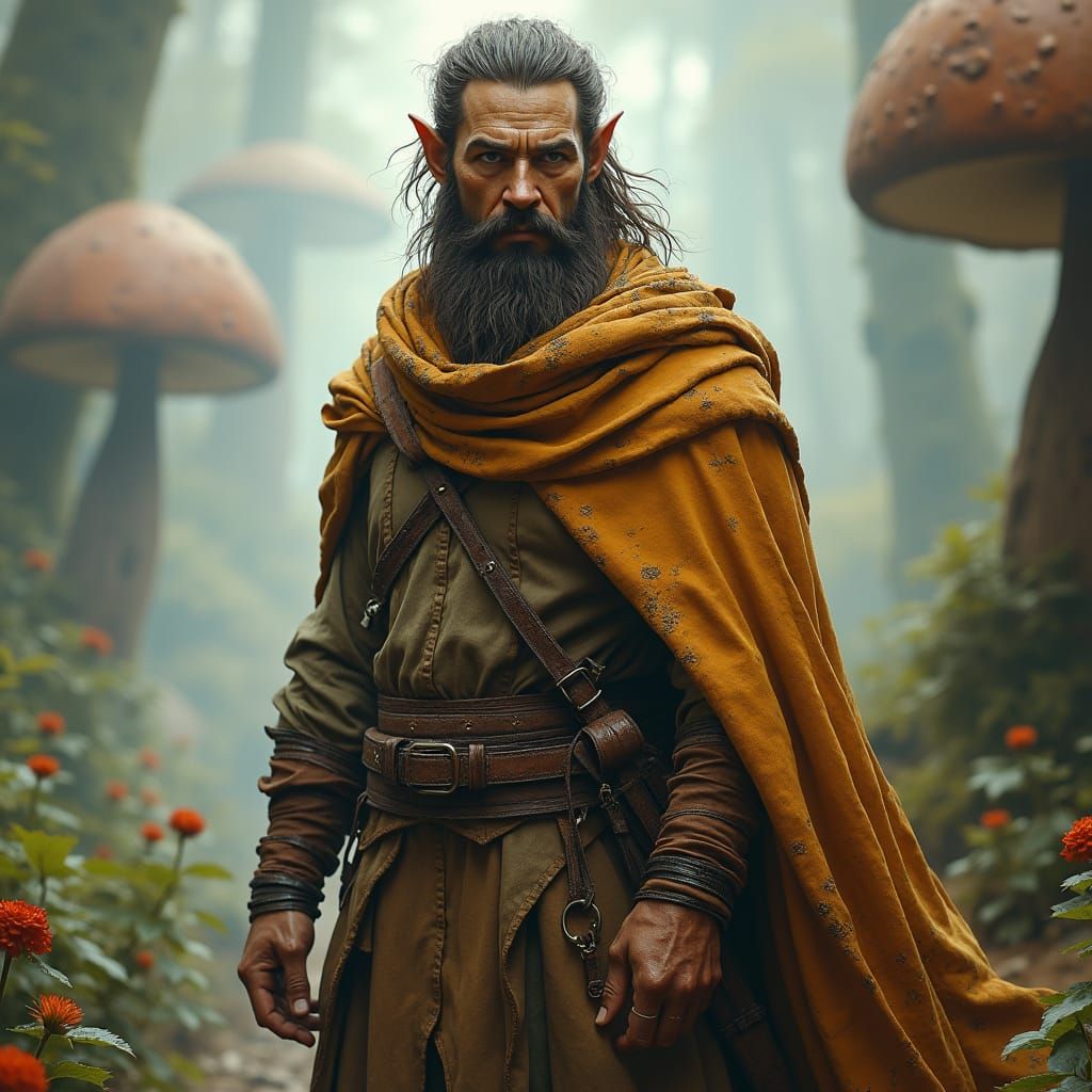 High Elf Hero in Fantasy Landscape