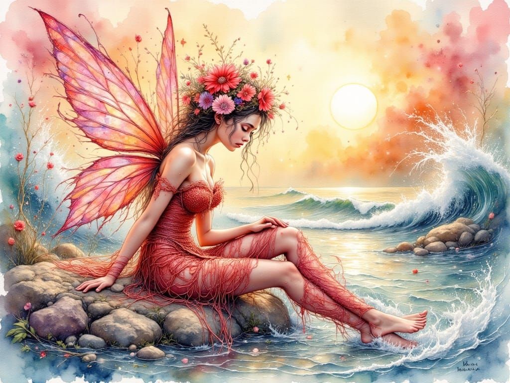Ocean Fairy in Translucent Haloing Colors